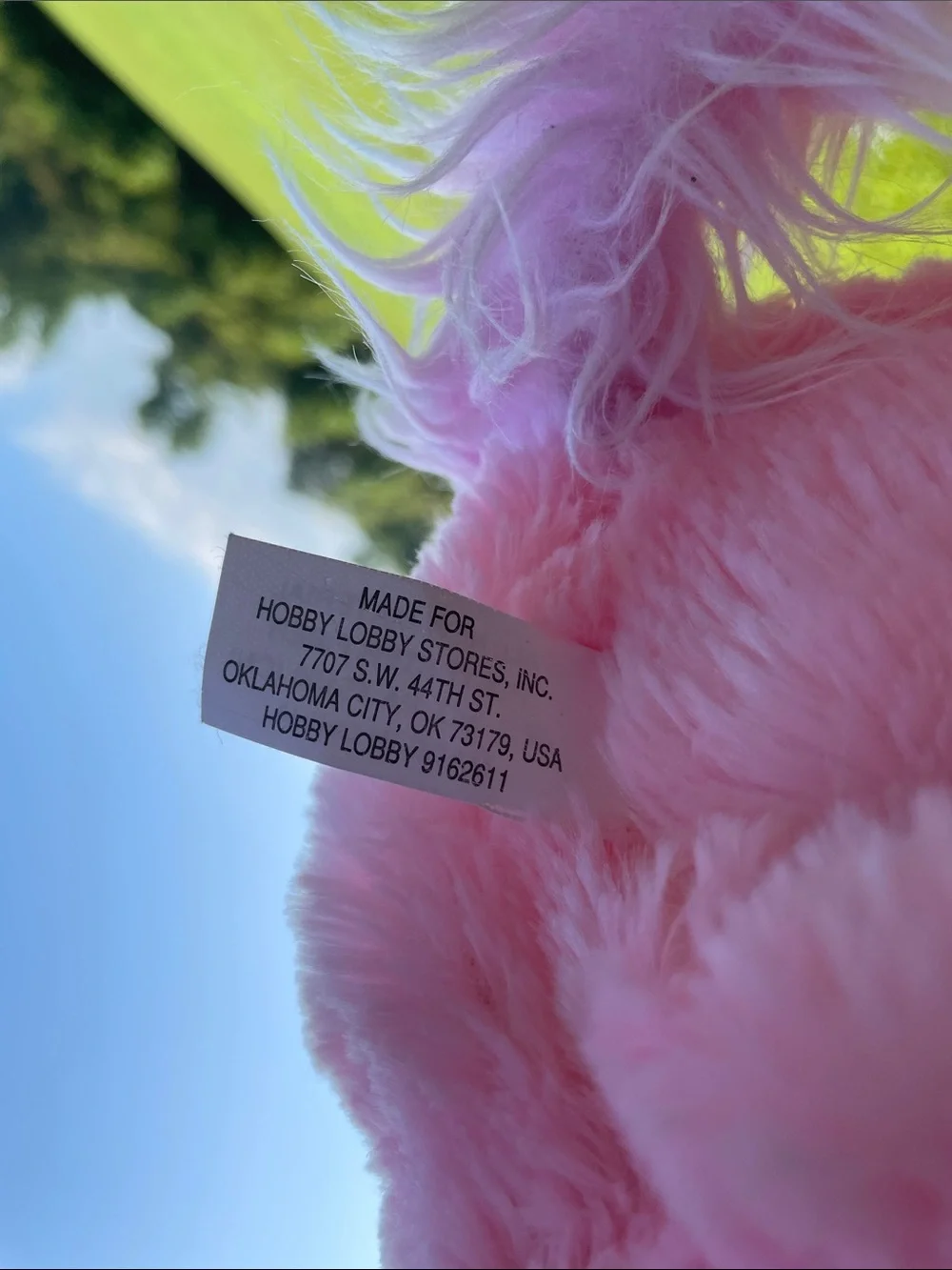 Hobby Lobby fluffy pink